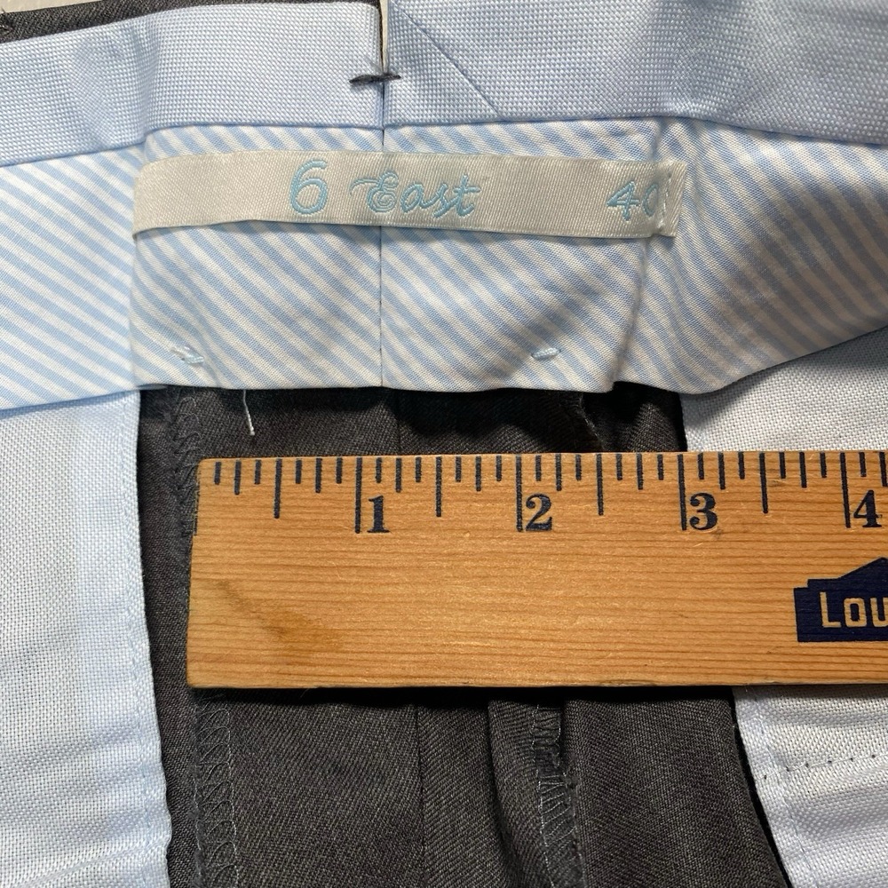 Loro Piana Super 130s Merino 6 East Dress Pants (40x30.5 Cuffed) Flat Front Gray - Picture 11 of 16